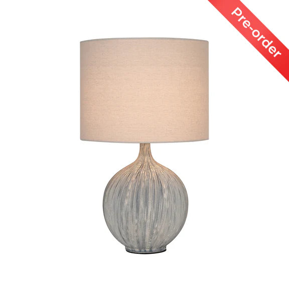 Zaya Table Lamp Blue & Linen - LL-27-0298