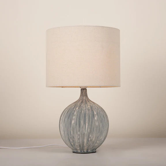 Zaya Table Lamp Blue & Linen - LL-27-0298