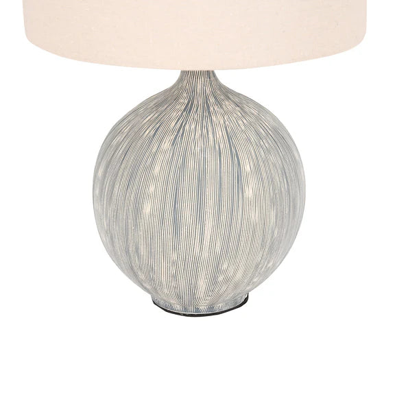 Zaya Table Lamp Blue & Linen - LL-27-0298