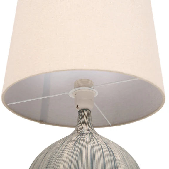 Zaya Table Lamp Blue & Linen - LL-27-0298
