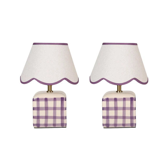 Romy Set of 2 Table Lamp Purple - LL-27-0299PE