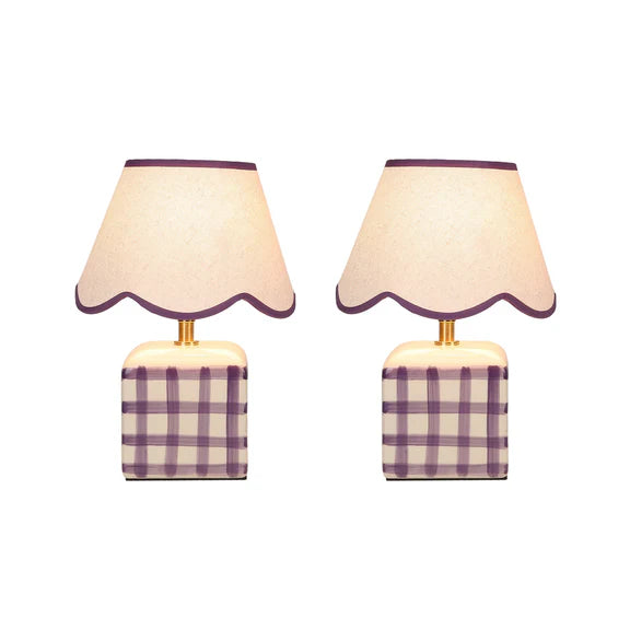 Romy Set of 2 Table Lamp Purple - LL-27-0299PE