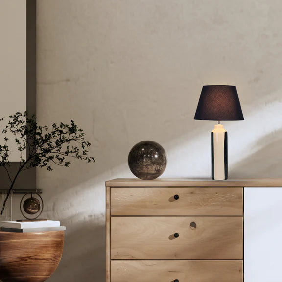 Asha Table Lamp Cream & Blue - LL-27-0303BL