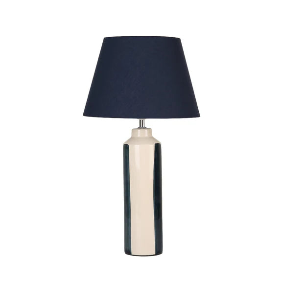Asha Table Lamp Cream & Blue - LL-27-0303BL