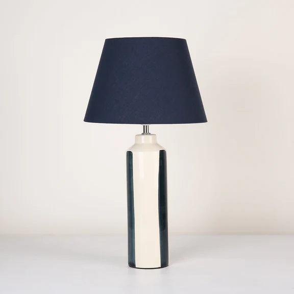 Asha Table Lamp Cream & Blue - LL-27-0303BL