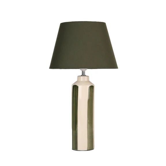 Asha Table Lamp Cream & Green - LL-27-0303GN