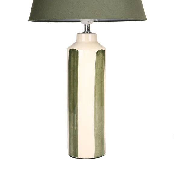 Asha Table Lamp Cream & Green - LL-27-0303GN