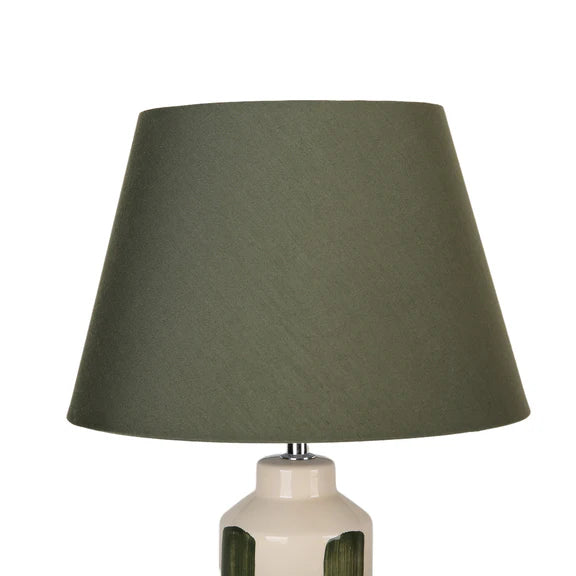 Asha Table Lamp Cream & Green - LL-27-0303GN