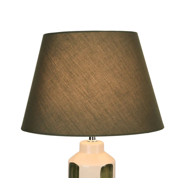 Asha Table Lamp Cream & Green - LL-27-0303GN