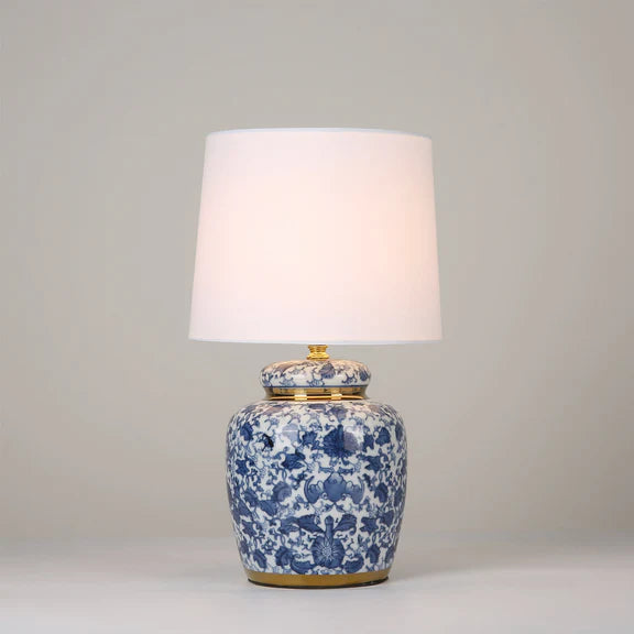 Keziah Table Lamp White & Blue - LL-27-0304