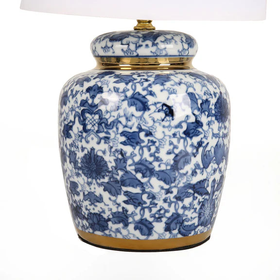 Keziah Table Lamp White & Blue - LL-27-0304