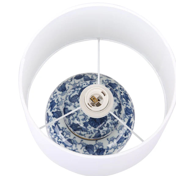 Keziah Table Lamp White & Blue - LL-27-0304