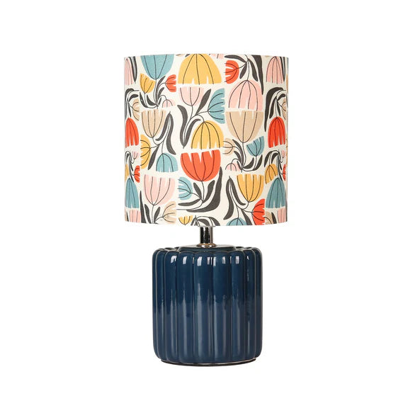 Cyra Table Lamp Blue & Cream - LL-27-0305CR