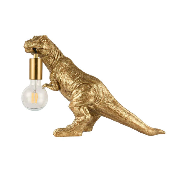 T-Rex Bite Resin Table Lamp Gold - LL-27-0309