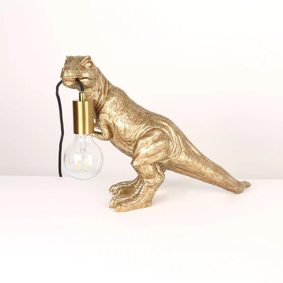 T-Rex Bite Resin Table Lamp Gold - LL-27-0309