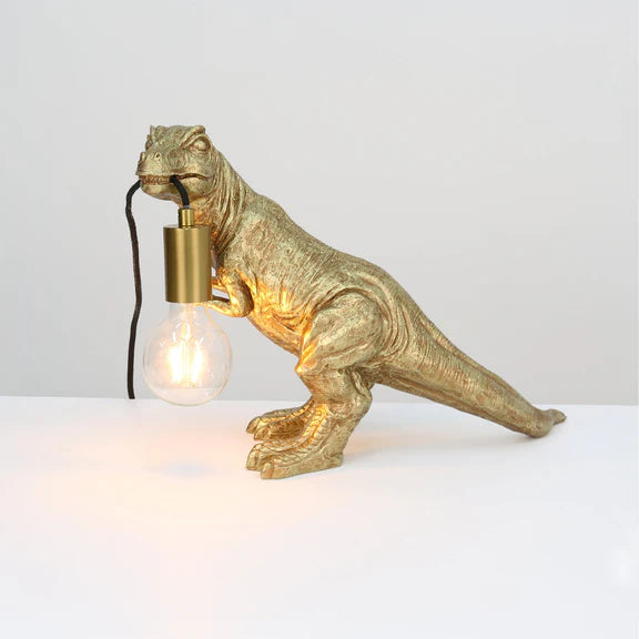 T-Rex Bite Resin Table Lamp Gold - LL-27-0309