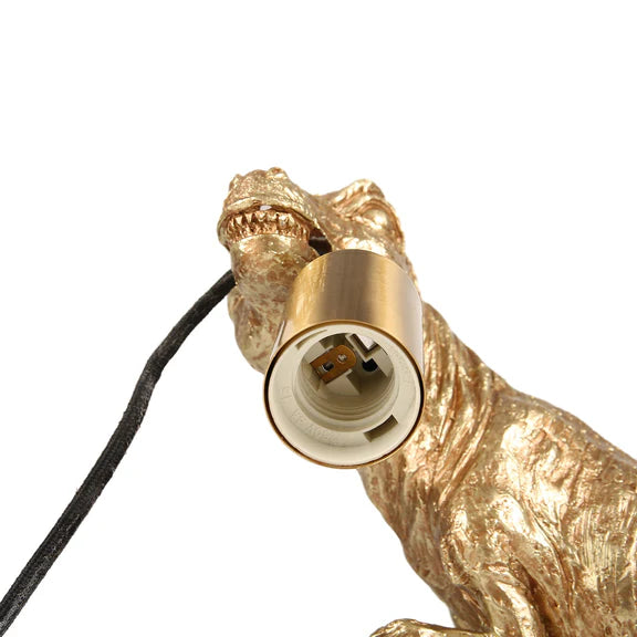 T-Rex Bite Resin Table Lamp Gold - LL-27-0309