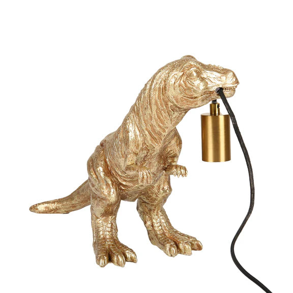 T-Rex Bite Resin Table Lamp Gold - LL-27-0309