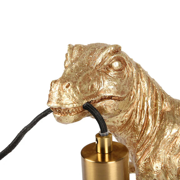 T-Rex Bite Resin Table Lamp Gold - LL-27-0309