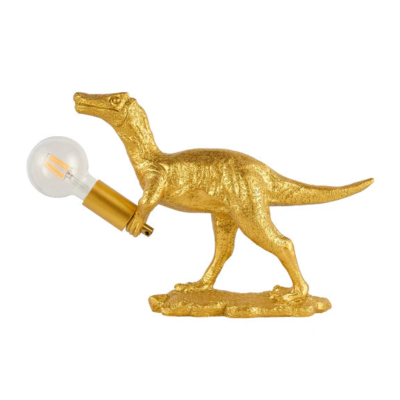Velociraptor Grip Resin Table Lamp Gold - LL-27-0310