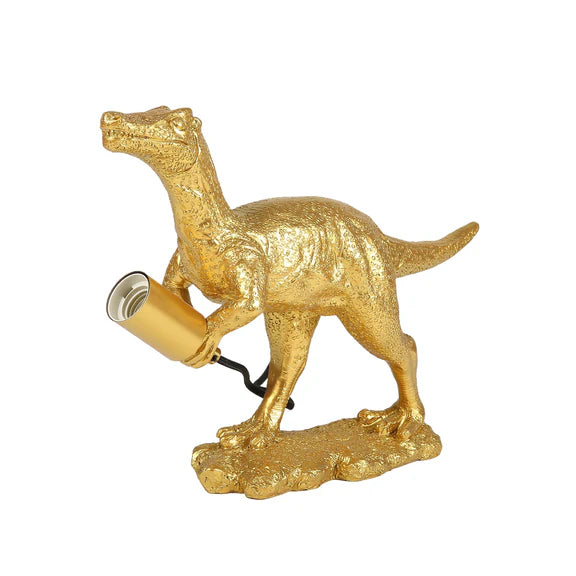 Velociraptor Grip Resin Table Lamp Gold - LL-27-0310