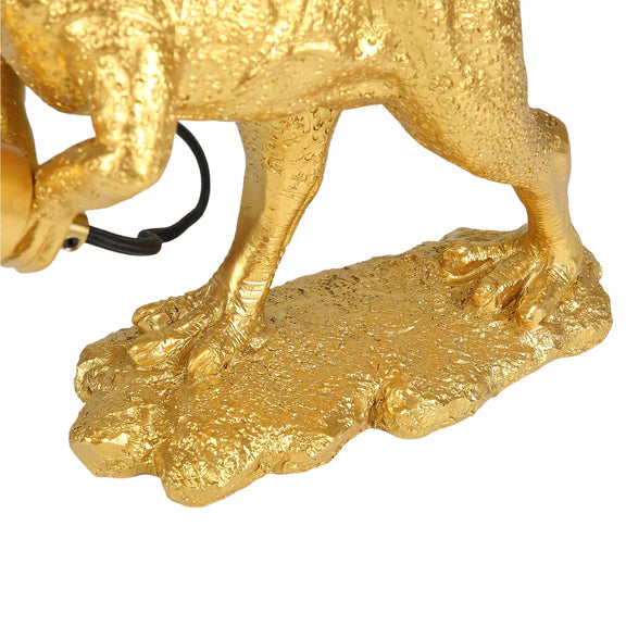 Velociraptor Grip Resin Table Lamp Gold - LL-27-0310