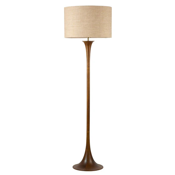 Soraya Floor Lamp Walnut & Natural - LL-27-0311WN