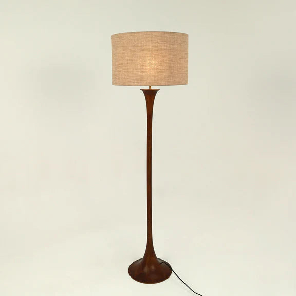 Soraya Floor Lamp Walnut & Natural - LL-27-0311WN