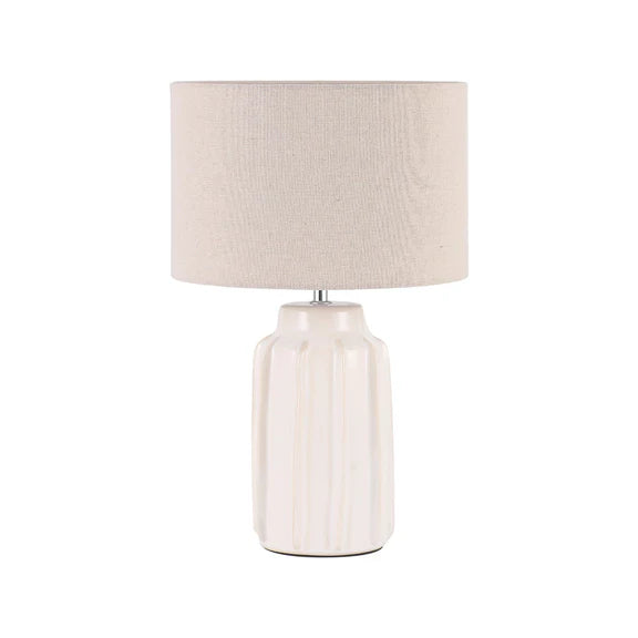 Luna Table Lamp Cream & Linen - LL-27-0319