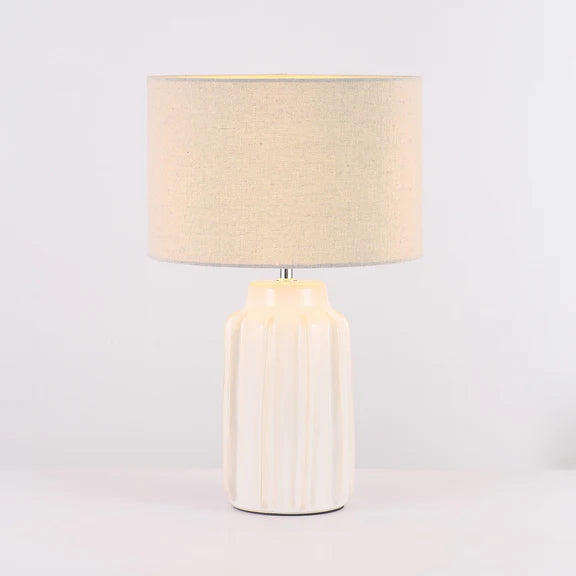 Luna Table Lamp Cream & Linen - LL-27-0319