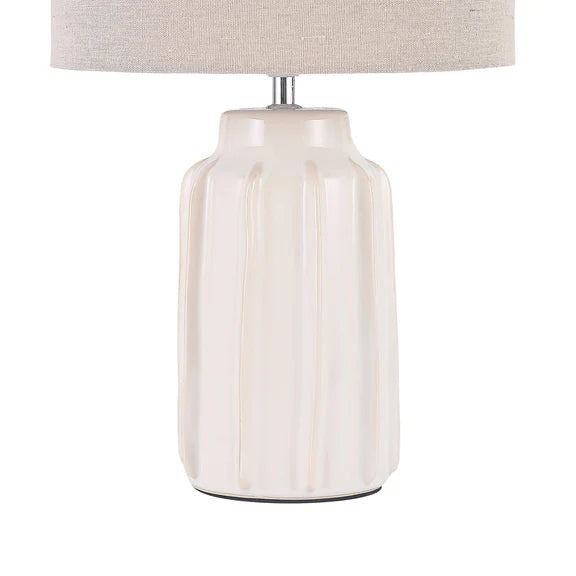 Luna Table Lamp Cream & Linen - LL-27-0319