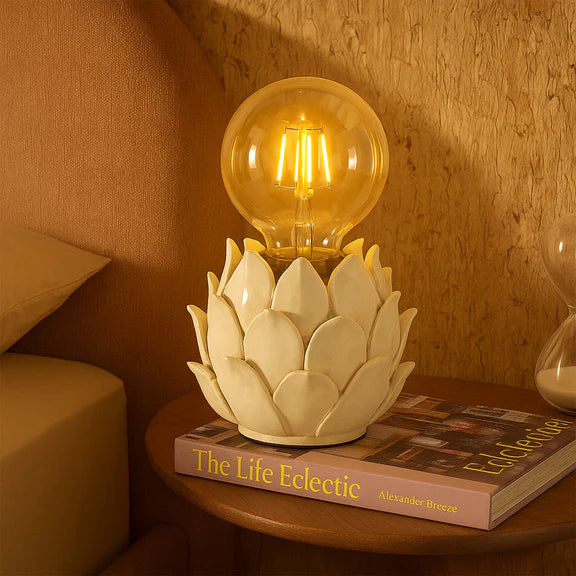 Lustre Artichoke Ceramic Table Lamp Ivory - LL-27-0323