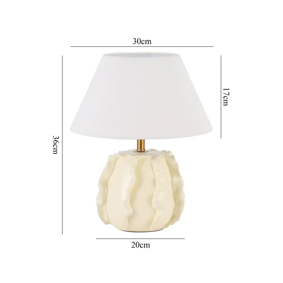 Lila Table Lamp Butter Cream & Linen - LL-27-0326