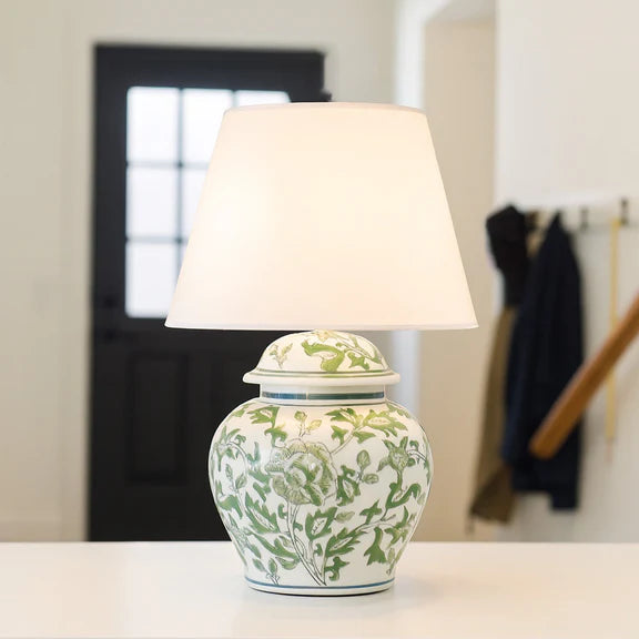 Tove Celadon Table Lamp Green & White - LL-27-0327