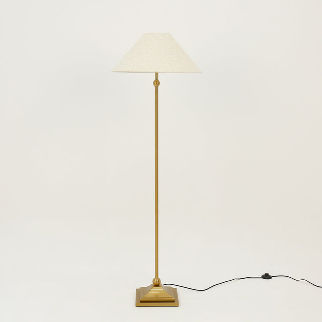Violet Floor Lamp Brass & Linen - LL-27-0328