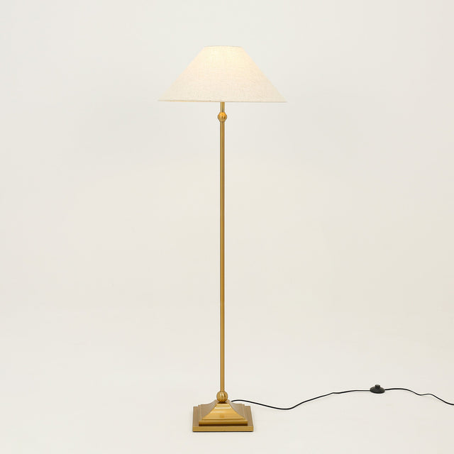 Violet Floor Lamp Brass & Linen - LL-27-0328