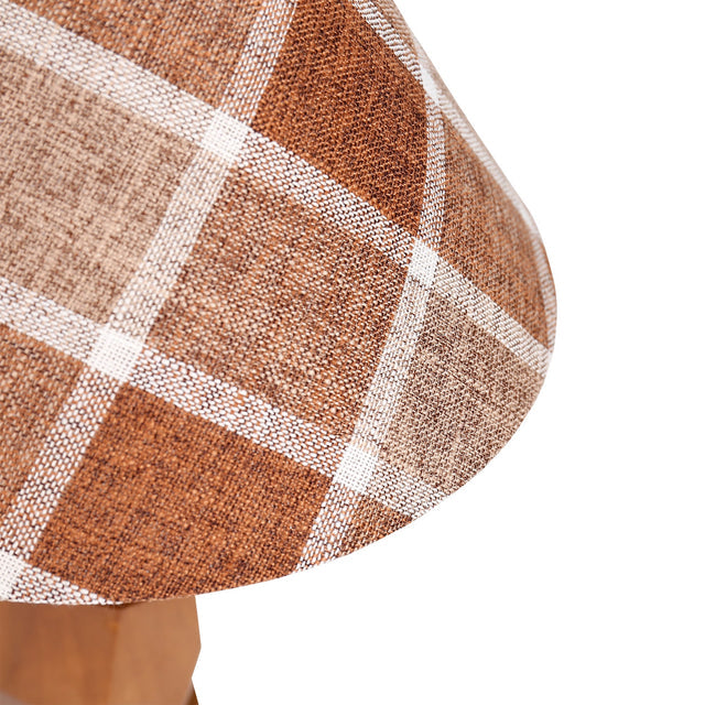 Helena Hand Faceted Plaid Shade Table Lamp Brown - LL-27-0329P
