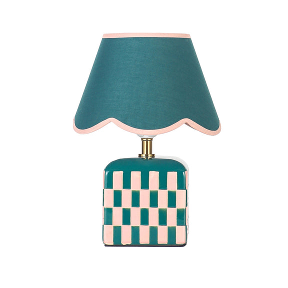 Valentina Table Lamp Dark Green & Pink - LL-27-0336G