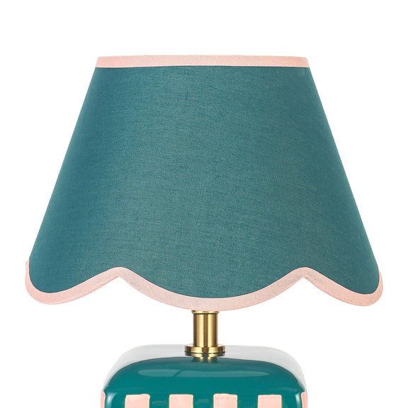Valentina Table Lamp Dark Green & Pink - LL-27-0336G