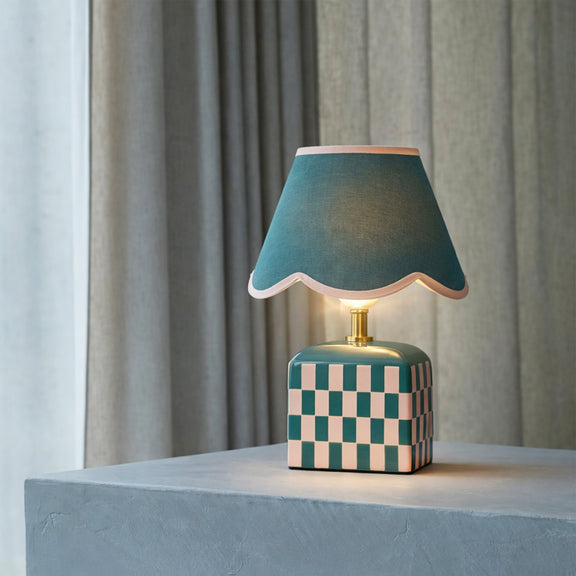 Valentina Table Lamp Dark Green & Pink - LL-27-0336G