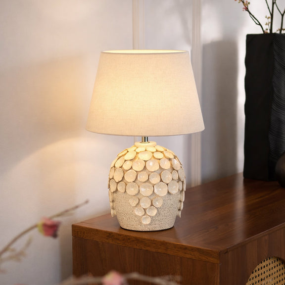 Monica Table Lamp Ivory & Natural - LL-27-0339