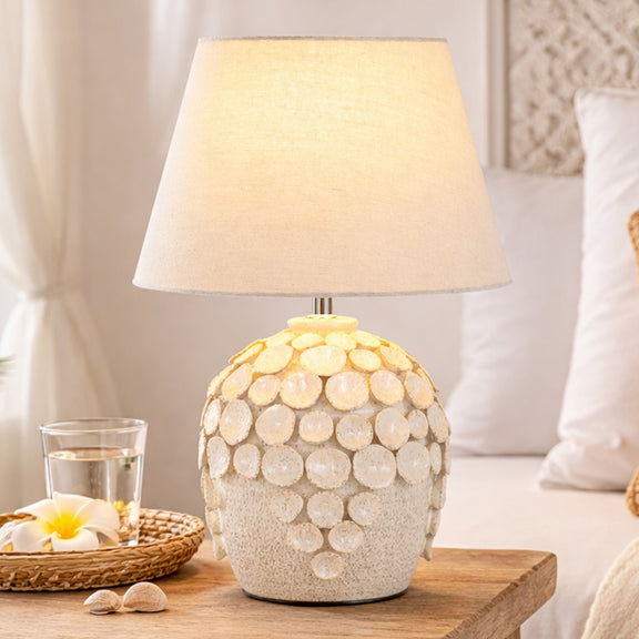 Monica Table Lamp Ivory & Natural - LL-27-0339