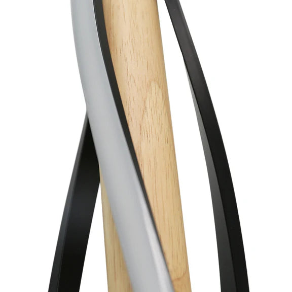 Bonnie LED Floor Lamp 30W 3000K Matt Black & Wood - LL-LED-26