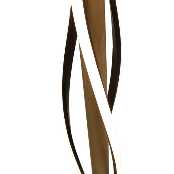 Bonnie LED Floor Lamp 30W 3000K Matt Black & Wood - LL-LED-26