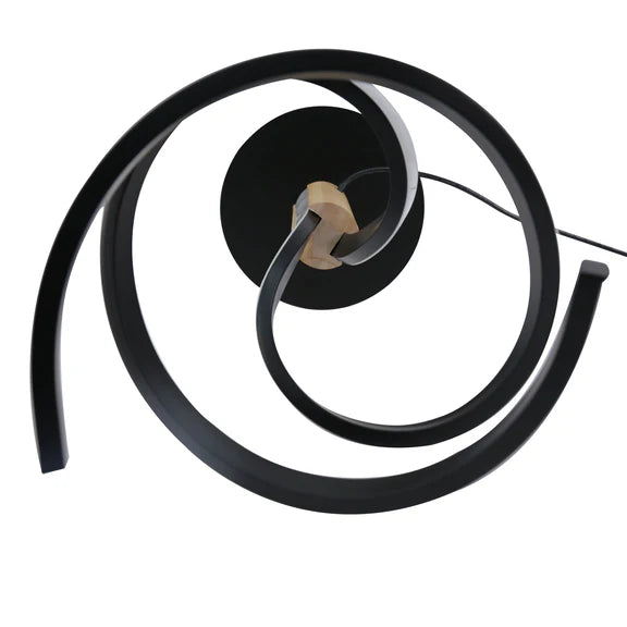 Estelle LED Table Lamp 12W 3000K Matt Black & Wood - LL-LED-27