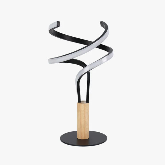 Estelle LED Table Lamp 12W 3000K Matt Black & Wood - LL-LED-27