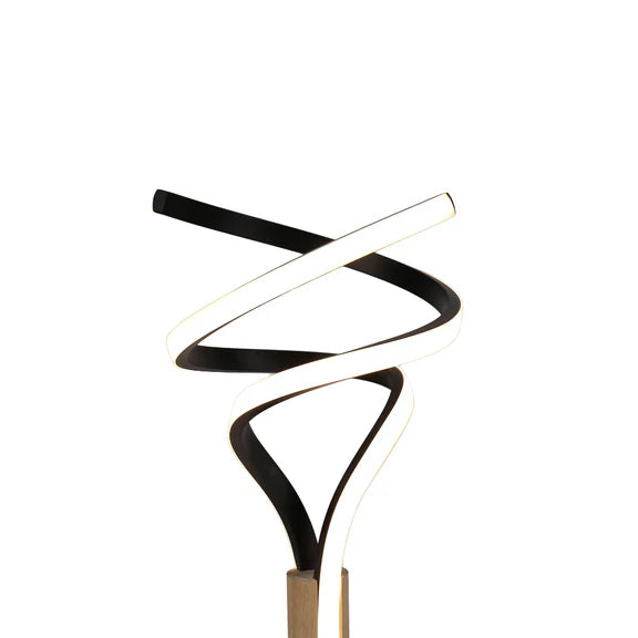 Estelle LED Table Lamp 12W 3000K Matt Black & Wood - LL-LED-27