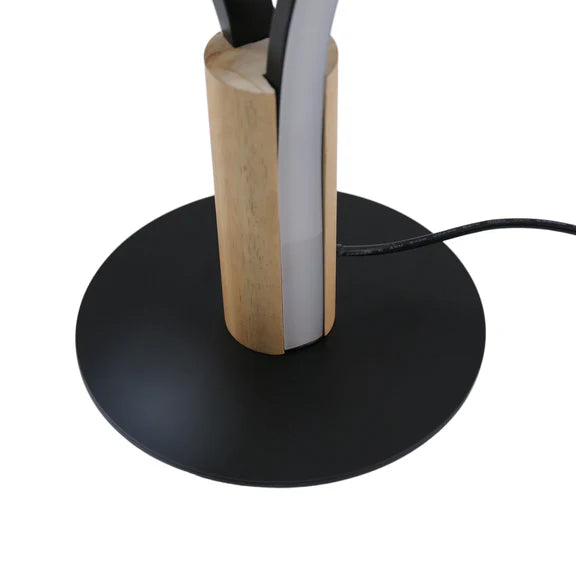 Estelle LED Table Lamp 12W 3000K Matt Black & Wood - LL-LED-27