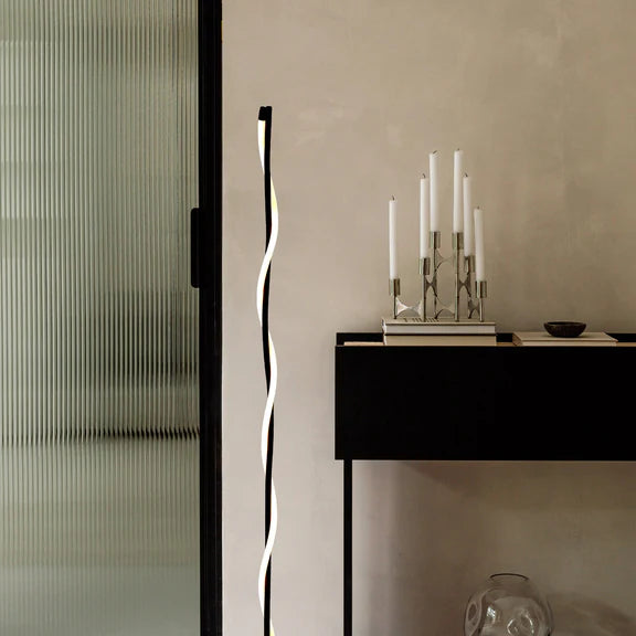 Rio LED Metal Floor Lamp 12W 3000K Matt Black - LL-LED-28