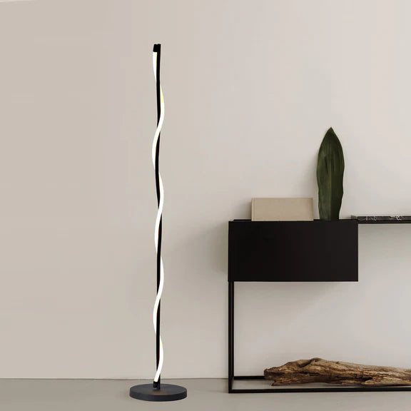 Rio LED Metal Floor Lamp 12W 3000K Matt Black - LL-LED-28
